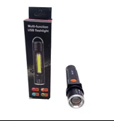 ZOMLU USB ŞARJLI EL FENERİ METAL KASA (4172) - 1