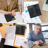 Silinebilir LCD Yazı Tabletli,Kalemli Katlanabilir Bilimsel Hesap Makinesi (4172) - 2