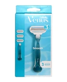 Gillette Venüs Smooth Kadın Tıraş Makinesi 3 Yedek Tıraş Bıçağı - 1