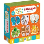 Games Hayvanlar Dokulu Eğitici Puzzle 18 Parça 5126 - 2