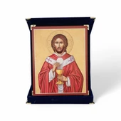 Baş Rahip İsa İkona Kadife Kutu thumbnail 1