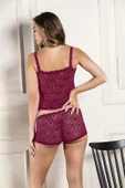 Devore Transparan Atlet, Boxer Takım Bordo (brf31833) - 2