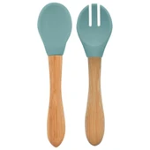 Mama Kaşığı ve Çatal Seti Aqua Green - 1