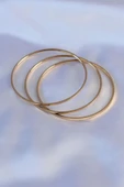Celira Çelik Gold Renk Ajda Model Kadın 65 mm Bilezik Bileklik - 2
