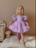 Puffy Şifon Kız Çocuk Parti Elbisesi - 1