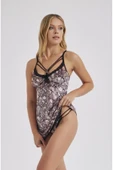 Moonlight 307 Yılan Desen Gecelik Ve String - 1