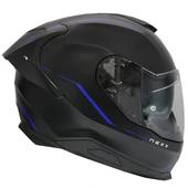 NEXX Y.100R REACT MAT SİYAH-MAVİ KASK - 3