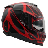 NEXX Y.100 B-SIDE MAT SİYAH-KIRMIZI KASK - 3