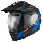 NEXX X.WED 3 KEYO KARBON MAT MAVİ-KIRMIZI KASK thumbnail 2