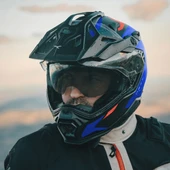 NEXX X.WED 3 KEYO KARBON MAT MAVİ-KIRMIZI KASK thumbnail 6