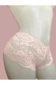 Kadın Pudra Bağcık Detaylı Sexi Dantel Külot - 3