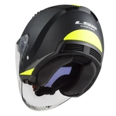 LS2 COPTER 2 URBANE MAT SİYAH-NEON SARI KASK - 5