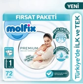 Molfix Premium Bebek Bezi Fırsat Paketi 1 Beden 2-5 Kg 72 Adet - 3