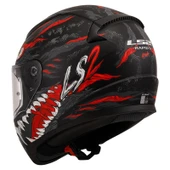 LS2 RAPID 2 KAIJU MAT SİYAH-KIRMIZI-BEYAZ KASK - 4