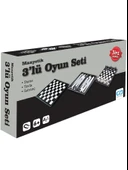 C&A Games Manyetik 3'lü Oyun Seti Satranç Tavla Dama - 2