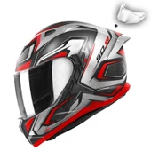 GIVI 50.9 ATOMIC MAT SİYAH-GRİ-KIRMIZI KASK thumbnail 2