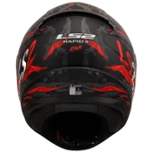 LS2 RAPID 2 KAIJU MAT SİYAH-KIRMIZI-BEYAZ KASK - 5