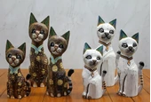 Ahşap 3'lü Kedi Seti 30 Cm Okas:2 - 2