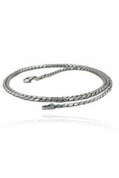 60 cm 2.2 mm Snake Yılan Zinciri 925 Gümüş Kolye - 1