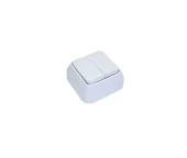 Makel Sıva Üstü Beyaz İkili Anahtar 45103 - 1