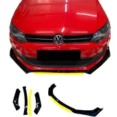 Volkswagen polo Uyumlu Ön Lip sarı Renkli 4 Parça - A+ Ürün - Dayanıklı Malzeme - 1
