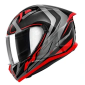 GIVI 50.8 RACER SİYAH-TITANIUM-KIRMIZI KASK - 2