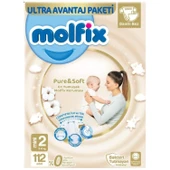 Molfix Pure&Soft Bebek Bezi Ultra Avantaj Paketi 2 Beden 3-6 Kg 112 Adet - 1