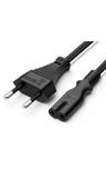 Enerji Kablosu, PS5/ PS4/ PS3 2 Pinli 1.5 Metre Enerji Güç Kablosu Teyp Fişi Radyo Fişi Tv AC En - 1