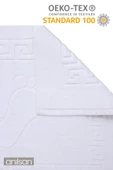 2'li Greek Ayak Havlusu - 50x70 Cm, 245 Gr, %100 Pamuk, Spa Ve Otel Banyo Paspası, Günlük Kullanıma - 2