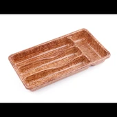 AHŞAP RENK - 4 BÖLMELİ ÇEKMECE İÇİ KAŞIKLIK 36X20CM (4172) - 1