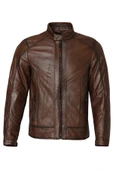 VEXO MOTO DERİ MONT ANTİK KAHVE - 2