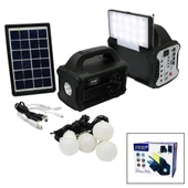 3IN1 - SOLAR 2İN1 SABİT+OYNAR BAŞLI EL FENERİ - RADYO - MP3 BLUETOOTH - USB/ TF PORT - 4 PARÇA  AMPUL KABLOLU - POWERBAN - 1