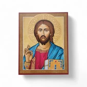 Bizans İsa Portresi İkona thumbnail 2