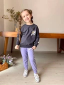 PAPATYA BASKILI İNCİ KOL DETAYLI KIZ TAKIM - 3