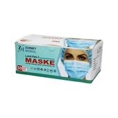 MEDİKAL 50PCS SİYAH CERRAHİ YÜZ MASKESİ (4172) - 1