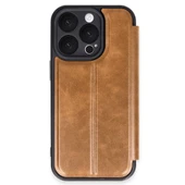 Apple iPhone 16 Pro Max Kılıf Deri Görünümlü Standlı Kapaklı Kart Bölmeli  Azn-Flip thumbnail 1