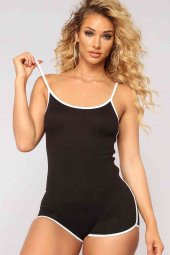 Penye Tulum Eşofman Pijama Takım Siyah - 2