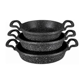 3PCS DÖKÜM SAHAN TAVA SET 18-20-22CM (4172) - 1