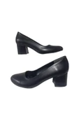 Shoes Kadın Siyah Düz Kısa Topuklu Abiye Ayakkabı Nrvna203-97 thumbnail 1