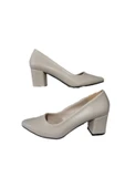 Shoes Kadın Bej Kısa Topuklu Abiye Ayakkabı Nrvna662-79 - 1