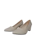 Shoes Kadın Bej Kısa Topuklu Abiye Ayakkabı Nrvna662-79 - 3