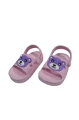 Cx1010-020 Kız Çocuk Pudra Ayı Figürlü Sandalet Terlik - 2