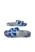 Erkek Çocuk Mavi Beyaz Fil Figürlü Kaymaz Taban Terlik Gzrr659-2 thumbnail 1