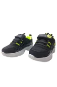 N.DROPS Erkek Çocuk Siyah-Fosfor Yeşili Işıklı Ortopedik Taban Günlük Spor Ayakkabı thumbnail 4