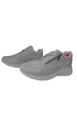 Kadın Ortopedik Günlük Bağcıklı Yandan Fermuarlı Rahat Sneaker Spor Ayakkabı - 3
