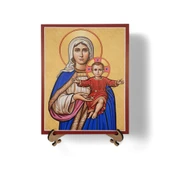 Tespihli Meryem Ana İkona thumbnail 1