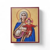 Tespihli Meryem Ana İkona thumbnail 2