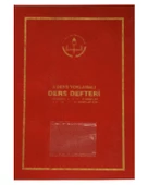 Ders Defteri 8 Ders Yoklamalı Kırmızı Plastik Kapak - 1