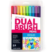 Tombow ABT Dual Brush Pen Grafik Kalemi 10'lu Set - Bright (Parlak Renkler) thumbnail 1