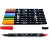 Tombow ABT Dual Brush Pen Grafik Kalemi 10'lu Set - Secondary (Ara Renkler) - 3